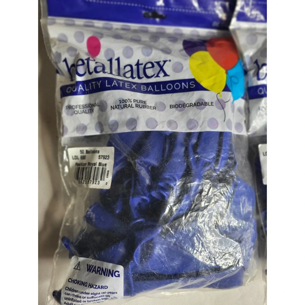 Betallatex Fashion Royal Blue Quality Latex Balloons 50 Count Lot of 6 bags NEW
